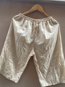 Cream Linen Palazzo Pants