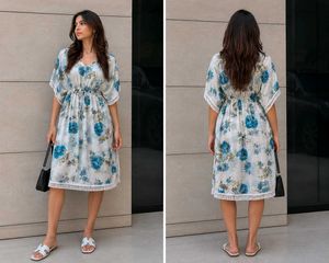 Chic Floral Print Midi Dress