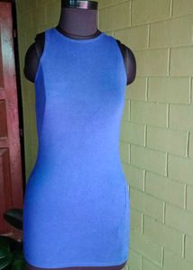 H&M Blue Fitted Tank Dress/Camisoles