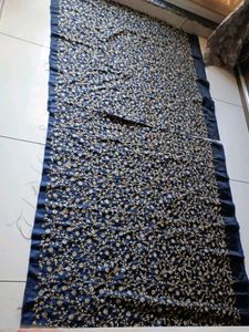 Embroidered Navy Blue Dress Material