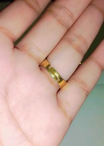 Stone And Beeds Golden Ring