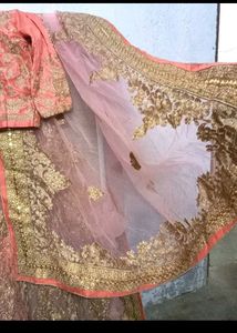 Elegant Peach Embroidered Lehenga Choli