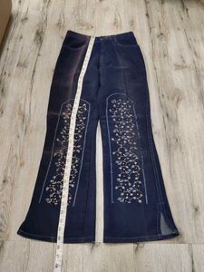 Ma5866 Vintage Embroidered Flare Jeans waist 26