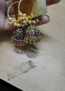 Elegant Jhumka Earrings multicolour jwellery