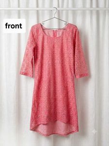 Elegant Pink Lace Dress