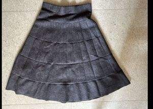 Women grey midi skrit