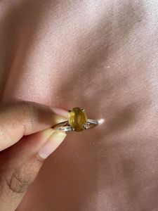 Elegant original NATURAL CITRINE 925 silver Ring