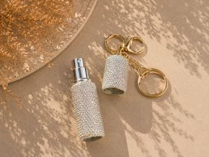 Sparkling Rhinestone Perfume Keychain