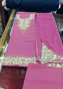 Embellished Pink Kurta Set