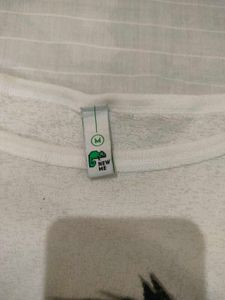 White Graphic y2k sheer top🩷