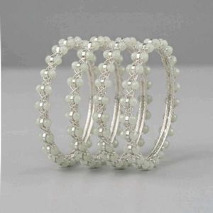 Elegant Beaded Charm Bracelet ( set of 4) each col