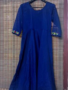 Beautiful Blue Embroidered Kurta