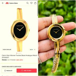 Calvin Klein Gold Black Analogue Watch