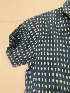 Men's Teal Printed Casual Shirt