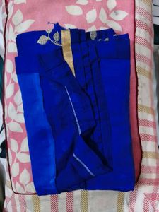 Blue Tree Print Saree
