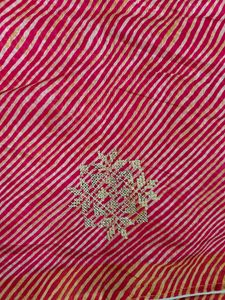 Beautiful Pink and white Saree With Coding Work