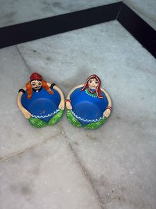 Handmade Terracotta tea light holder
