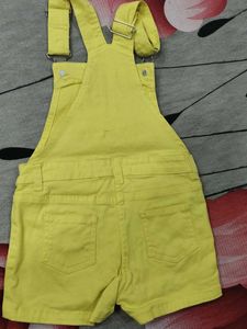 girls yellow dungaree