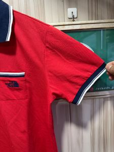 The North Face Red Short Sleeves Polo T-Shirt