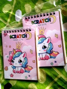 Cute Unicorn Scratch Notebook Set