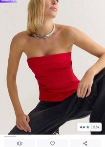 Trendyol Chic Red Off-Shoulder Top