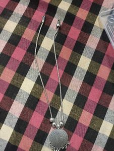 Oxidized Silver Tribal Pendant Necklace