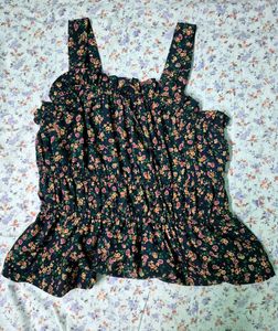 Chic Floral Smocked Tank Top