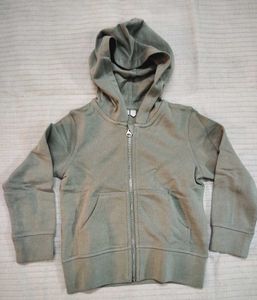 Kids Lime Green Zip-Up Hoodie
