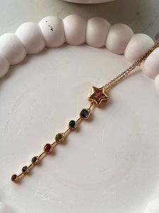 Star Charm Colorful Stone Necklace