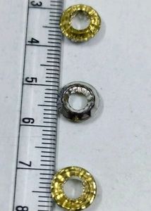 Rings golden colour patches,beads making 30 grm