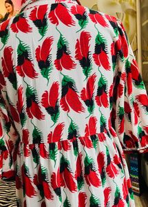 Chic Floral Print Button-Down Maxi Dress