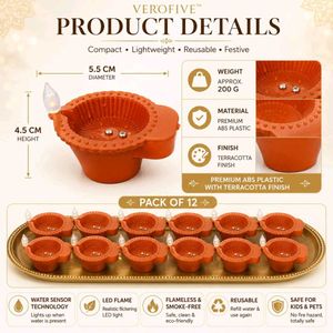 Diwali Decor - LED Floating Water Sensor Diyas