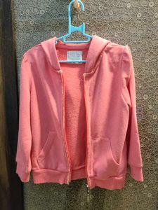 Kid Girl 2-3 years Peach colour Hoodie Ja