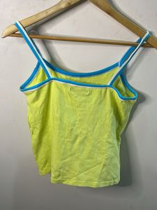 Neon Yellow Spaghetti Strap Tank Top