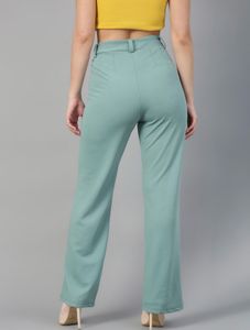 Stylish Mint Green High-Waisted Pants