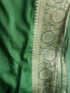 Elegant Green Saree with Embellishments