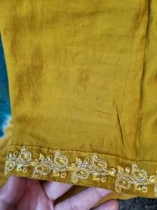 Embroidered Yellow Kurta