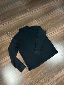 Classic Black Long Sleeve Polo Shirt