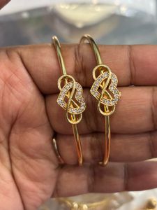 pair of 2 set Gold Butterfly Bangles for Girls