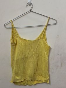 Yellow Knit Cami Top