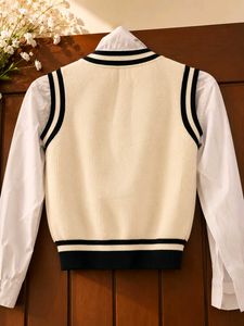 Vintage Style Sweater Vest and Shirt Set