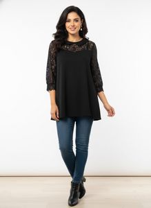 Elegant Black Lace Detail Top