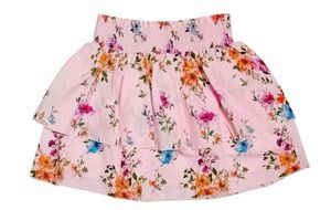 Floral Tiered Mini Skirt.