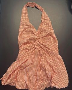 Cute Gingham Halter Top