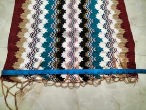 Men's Geometric Pattern Knit Scarf