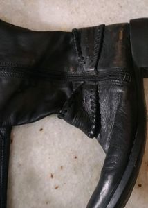 Vintage Black Leather Cowboy Boots 38/39