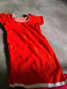 Vibrant Red Ethnic Kurta