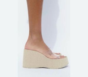 ZARA Vinyl Wedge Sandals