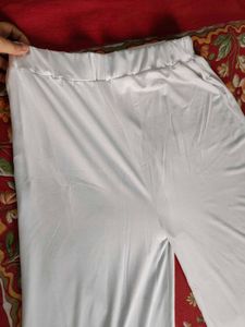 BLUTEX set of two white and blue Flowing Palazzo