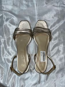 Stylish Golden Wedge Heels